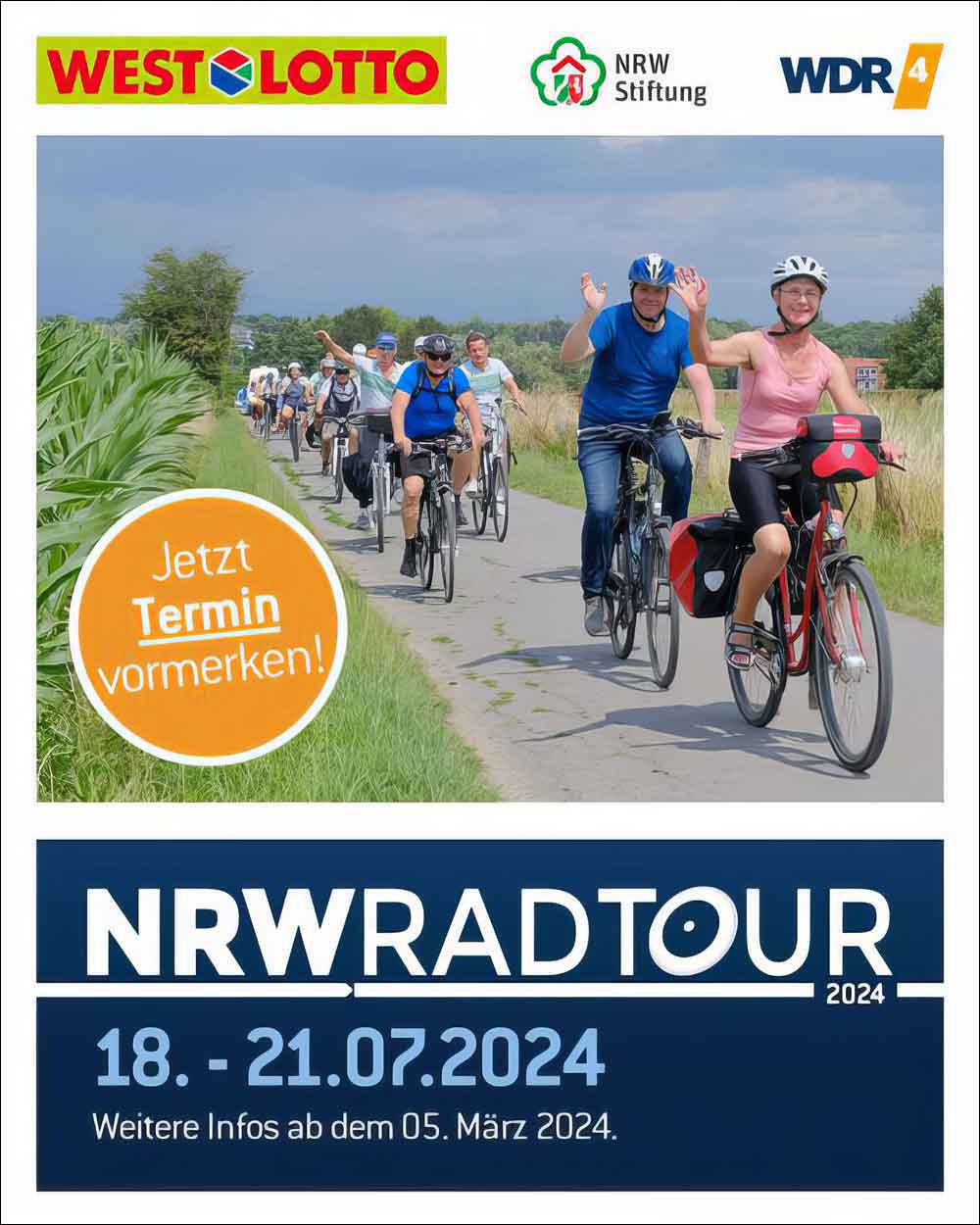18. Juli 2024: NRW Radtour 2024 startet und endet in Hamm: Gemeinsam die Schönheiten der Region entdecken